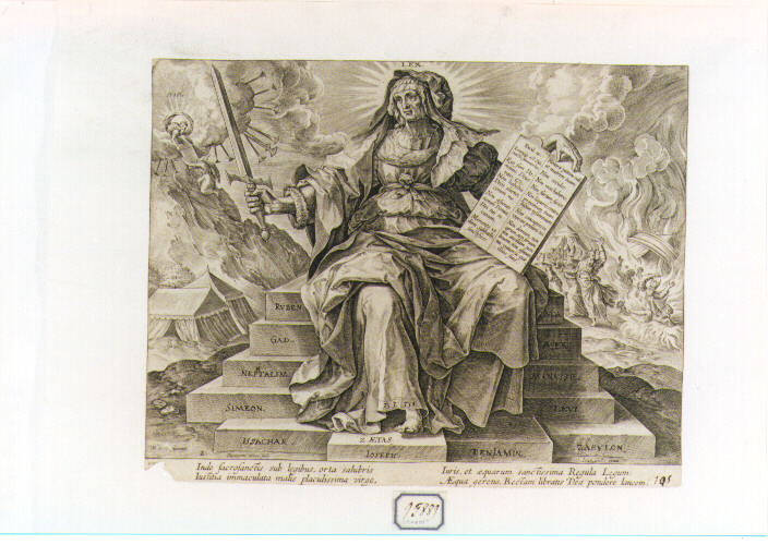 Allegoria delle Tavole della Legge (stampa) di De Vos Marten (secc. XVI/ XVII)