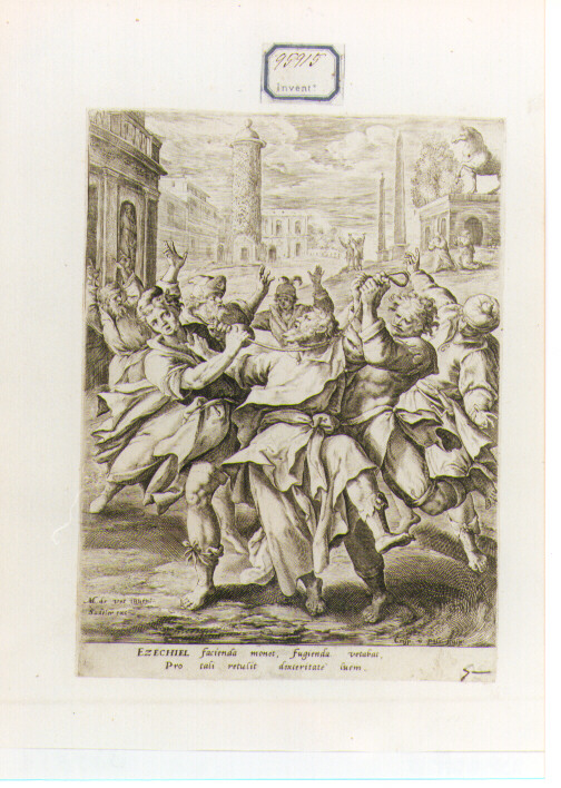 cattura di Ezechiele (stampa) di Van de Passe Crispyn I (seconda metà sec. XVI)