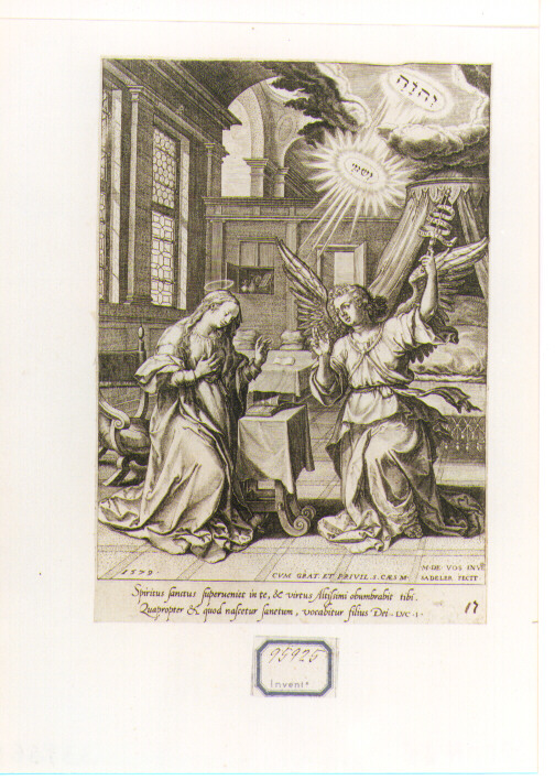 Annunciazione (stampa) di De Vos Marten (sec. XVI)