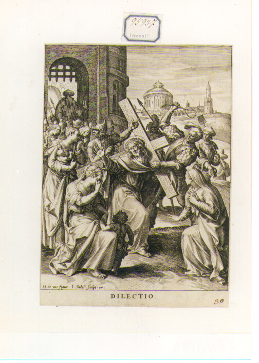 Cristo portacroce (stampa) di De Vos Marten (seconda metà sec. XVI)