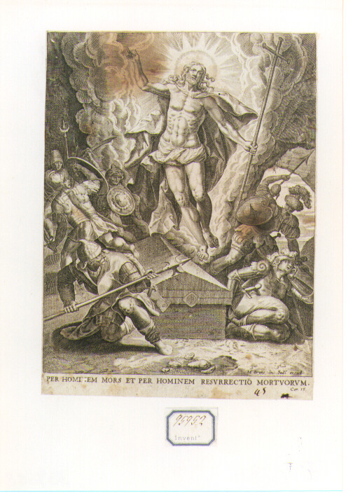 resurrezione di Cristo (stampa) di Sadeler Jan il Vecchio (seconda metà sec. XVI)