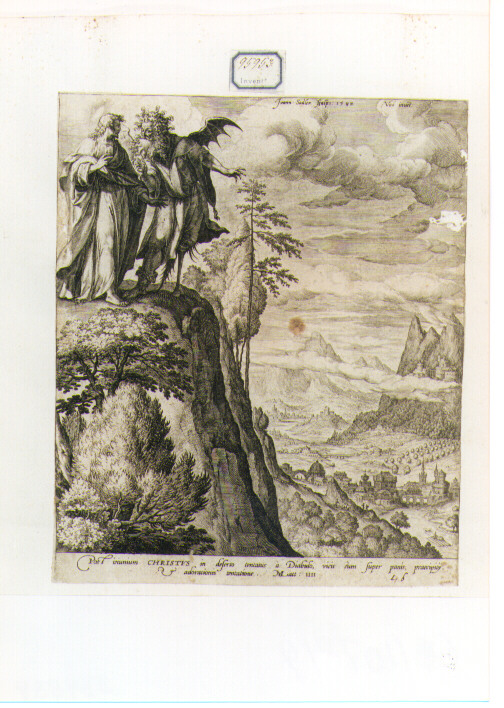 Cristo nel deserto (stampa) di Sadeler Jan il Vecchio (sec. XVI)