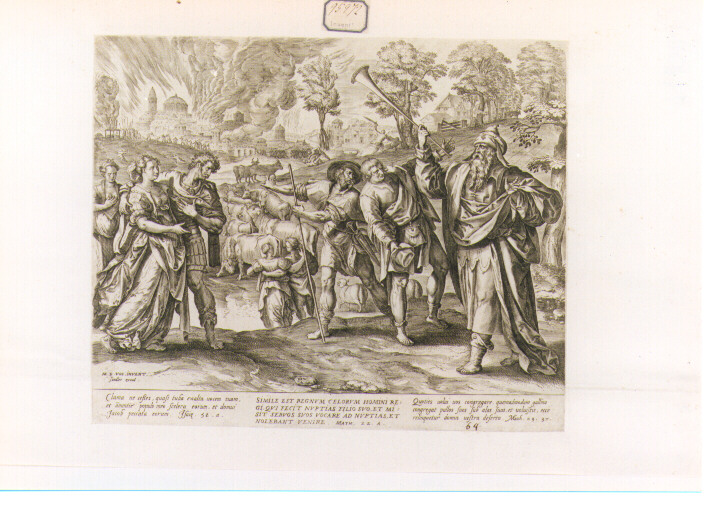 parabola del banchetto di nozze (stampa) di Sadeler Jan il Vecchio (seconda metà sec. XVI)