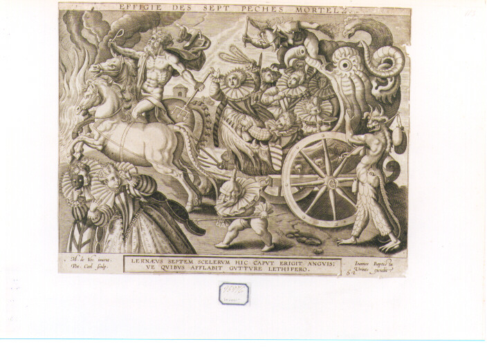 Allegoria dei sette peccati mortali (stampa) di De Vos Marten (seconda metà sec. XVII)