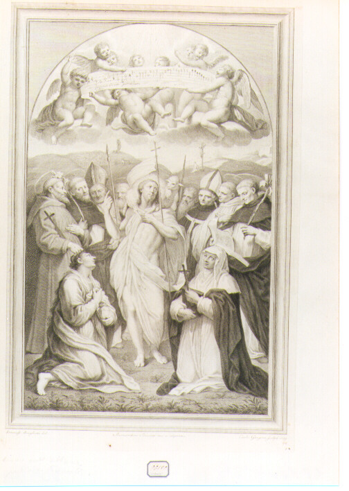 San Giovanni Battista e Santi (stampa) di Gregori Carlo (sec. XVIII)