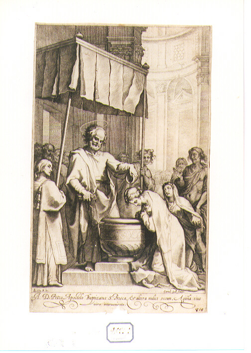 San Pietro Battezza Santa Prisca (stampa) di Galle Cornelis il Vecchio (sec. XVII)