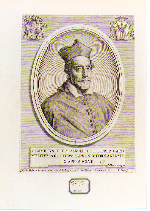 Ritratto del Cardinale Camillo Marcelli (stampa) di Morandi Giovanni Maria (sec. XVII)