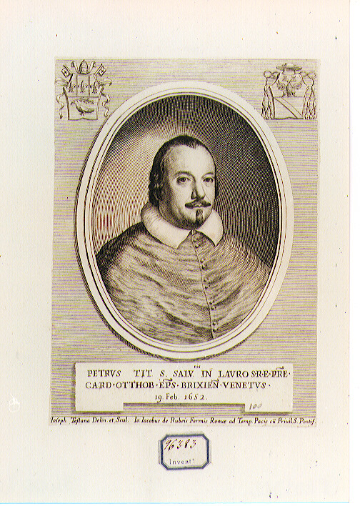 Ritratto del Cardinale Pietro Bembo (stampa) di Testana Giuseppe Maria (sec. XVII)