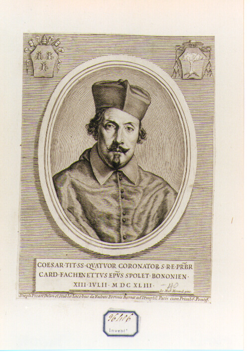 Ritratto del Cardinale Cesare Facchinetti (stampa) di Picart Etienne (sec. XVII)