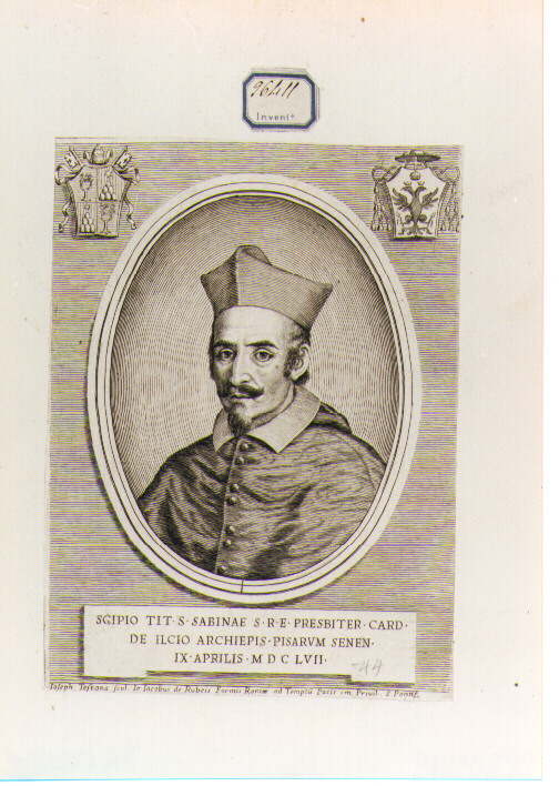 Ritratto del Cardinale Scipione deilcio (stampa) di Testana Giuseppe Maria (sec. XVII)