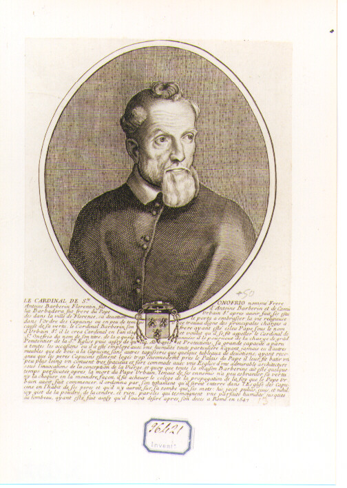 Ritratto del Cardinale Antonio Barberini (stampa) - ambito francese (sec. XVII)