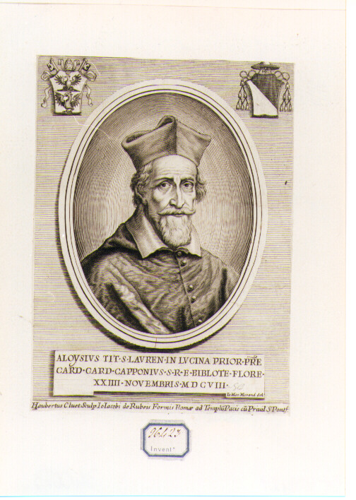 Ritratto del Cardinale Aloisio Capponi (stampa) di Clouwet Albertus (sec. XVII)