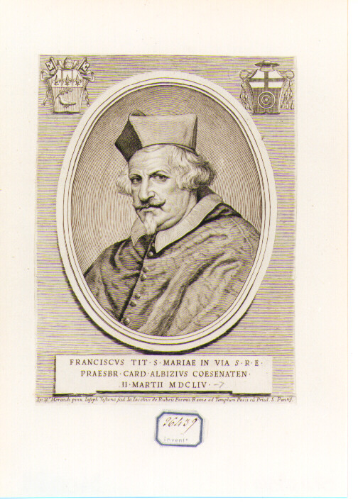 Ritratto del Cardinale Francesco Albizi (stampa) di Morandi Giovanni Maria (sec. XVII)