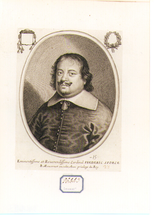 Ritratto del Cardinale Federico Sforza (stampa) - ambito francese (sec. XVII)