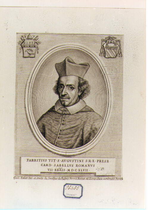 Ritratto del Cardinale Fabrizio Sabello (stampa) di Vallet Guillaume (sec. XVII)