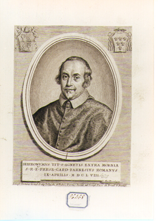 Ritratto del Cardinale Girolamo Farnese (stampa) di Morandi Giovanni Maria (sec. XVII)