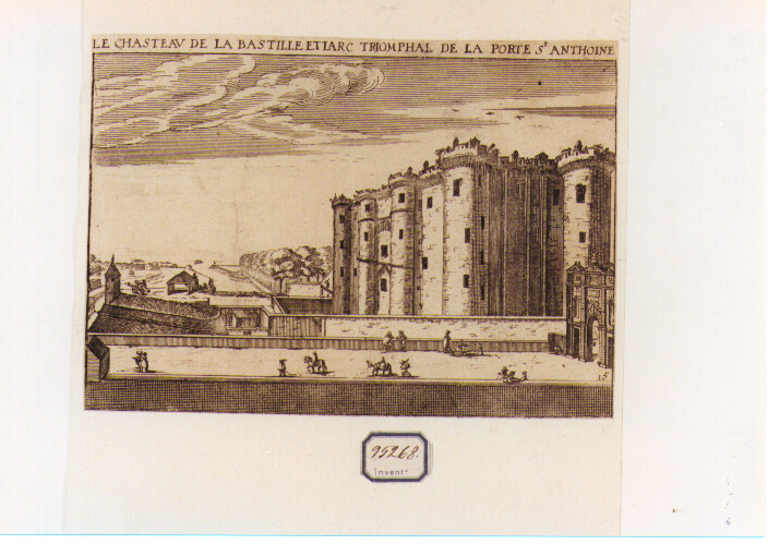 veduta della Bastille a Parigi (stampa) di De La Boissière Gilles Jodelet (ultimo quarto sec. XVII)