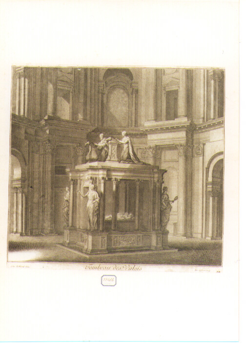 monumento sepolcrale dei Valois (stampa) di Giffart Pierre, Le Blond Alexandre Jean Baptiste (fine/inizio secc. XVII/ XVIII)