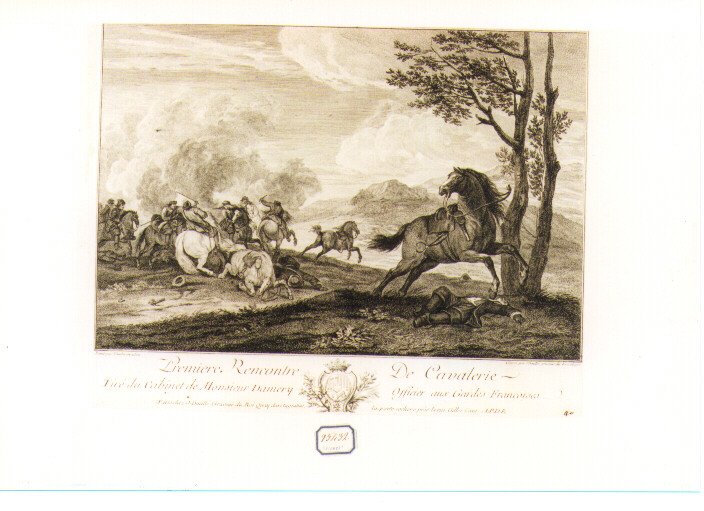 scena di battaglia (stampa) di Daullé Jean (sec. XVIII)