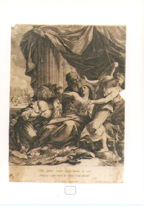 morte di Didone (stampa) di Dorigny Michel, Vouet Simon (sec. XVII)