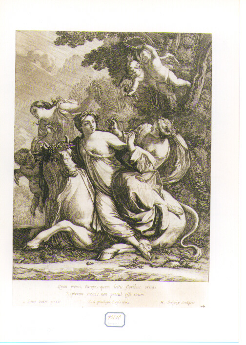 ratto di Europa (stampa) di Dorigny Michel, Vouet Simon (sec. XVII)