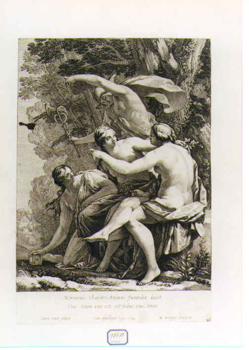 Mercurio e le Grazie (stampa) di Dorigny Michel, Vouet Simon (sec. XVII)