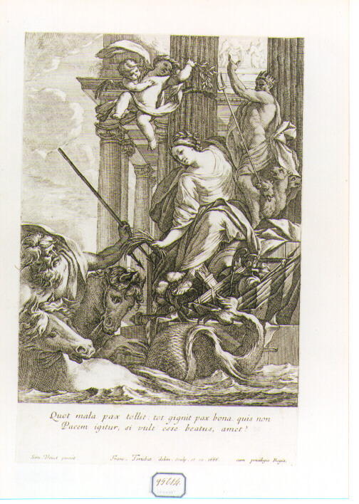 allegoria della pace (stampa) di Tortebat François, Vouet Simon (sec. XVII)