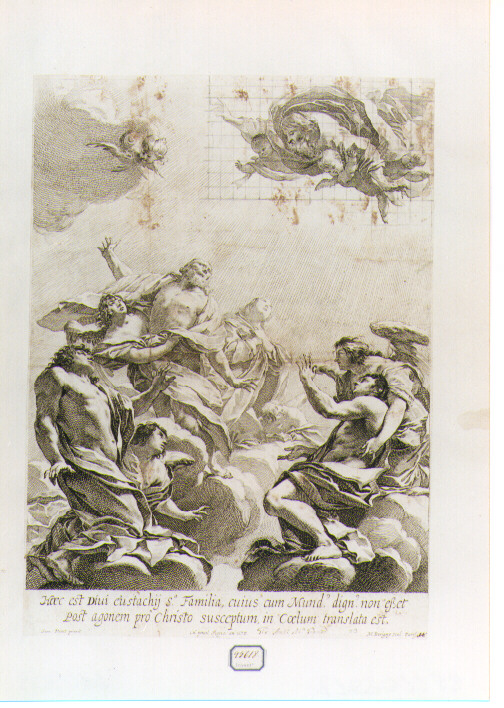 Assunzione di Sant'Eustachio e della sua famiglia (stampa) di Dorigny Michel, Vouet Simon (sec. XVII)