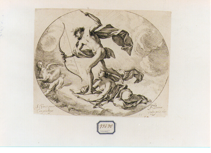 Apollo e Diana cacciano le Arpie (stampa) di Vouet Simon, Perrier François (sec. XVII)