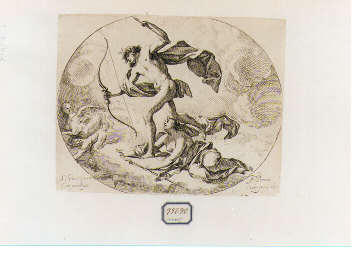 Apollo e Diana cacciano le Arpie (stampa) di Vouet Simon, Perrier François (sec. XVII)
