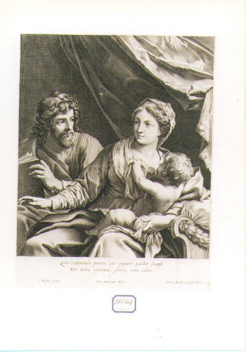 Sacra Famiglia (stampa) di Vouet Simon, Daret Pierre (sec. XVII)