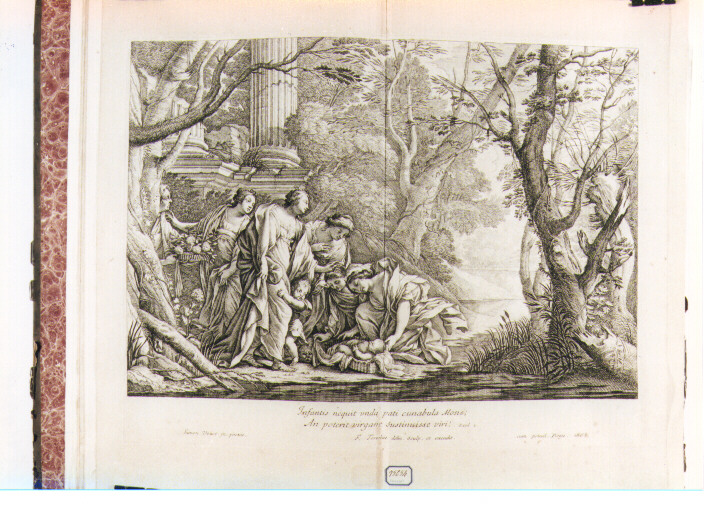 Mosè salvato dalle acque (stampa) di Tortebat François, Vouet Simon (sec. XVII)
