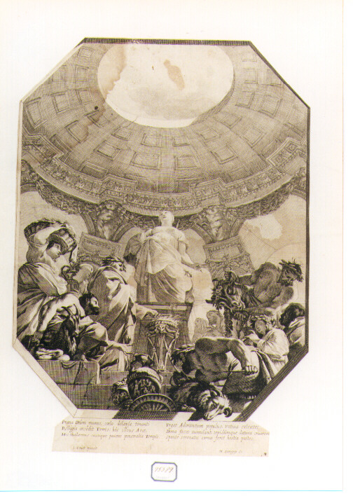 scena di sacrificio (stampa) di Dorigny Michel, Vouet Simon (sec. XVII)