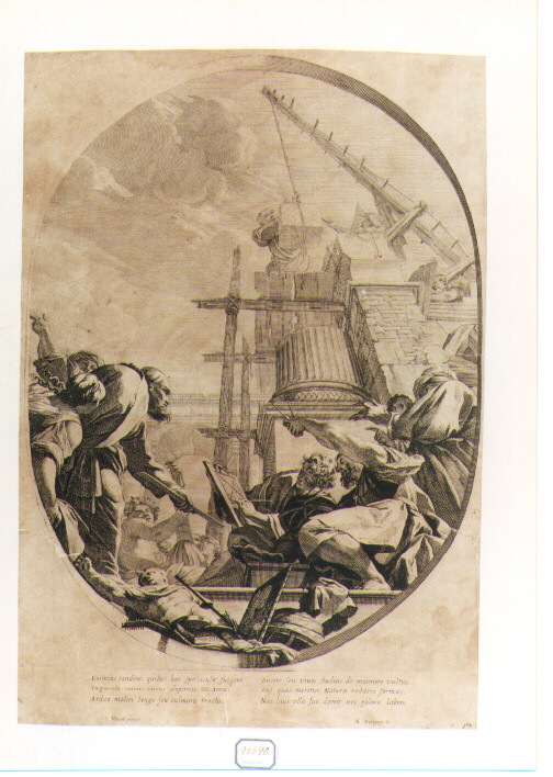 allegoria delle arti (stampa) di Vouet Simon, Dorigny Michel (sec. XVII)
