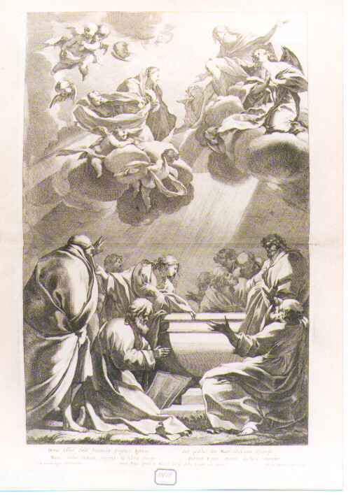 assunzione della Madonna (stampa) di Dorigny Michel, Vouet Simon (sec. XVII)
