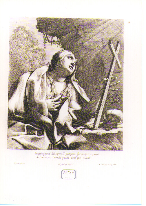 Santa Maria Maddalena penitente (stampa) di Dorigny Michel, Vouet Simon (sec. XVII)
