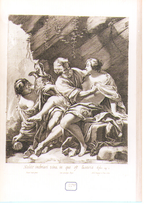 Lot e le figlie (stampa) di Vouet Simon, Dorigny Michel (sec. XVII)