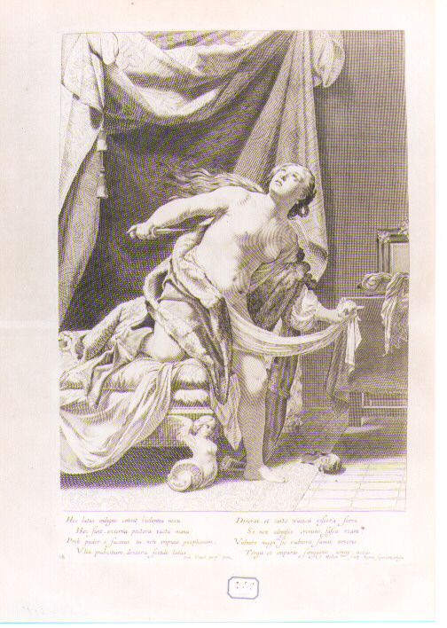 Lucrezia (stampa) di Mellan Claude, Vouet Simon (sec. XVII)