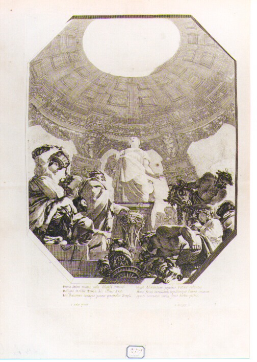 scena di sacrificio (stampa) di Vouet Simon, Dorigny Michel (sec. XVII)
