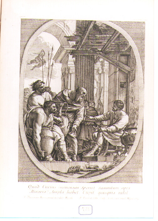 Curio Dentato rifiuta i doni dei sanniti (stampa) di Vouet Simon, Tortebat François (sec. XVII)
