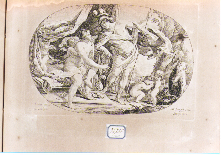 Marte e Venere (stampa) di Vouet Simon, Dorigny Michel (sec. XVII)