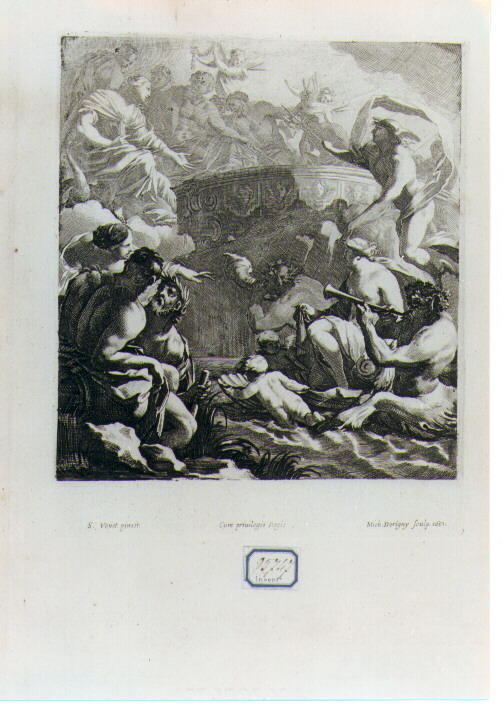 nozze di Peleo e Teti (stampa) di Vouet Simon, Dorigny Michel (sec. XVII)