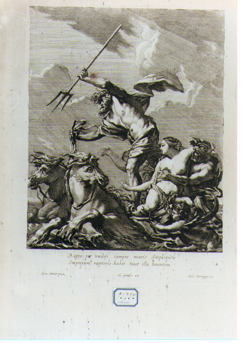 ratto di Anfitride (stampa) di Vouet Simon, Dorigny Michel (sec. XVII)
