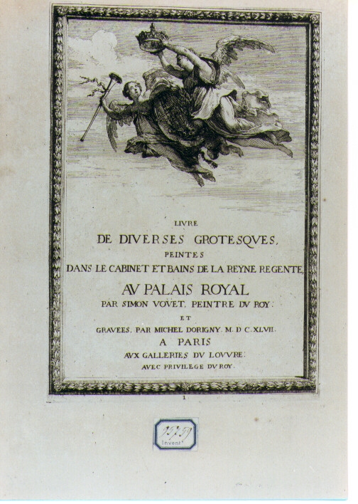 allegoria della Francia (stampa) di Vouet Simon, Dorigny Michel (sec. XVII)