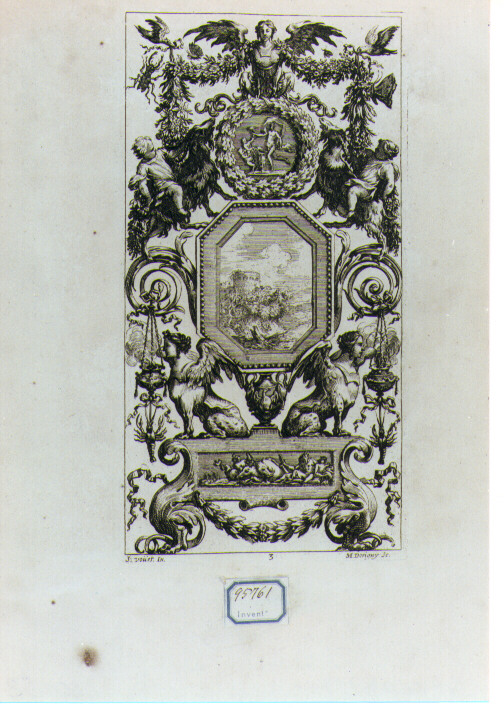 grottesca (stampa) di Vouet Simon, Dorigny Michel (sec. XVII)