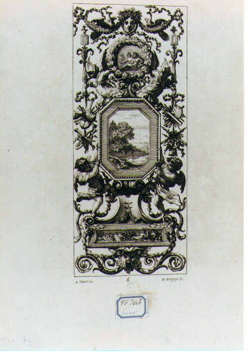 grottesca (stampa) di Vouet Simon, Dorigny Michel (sec. XVII)