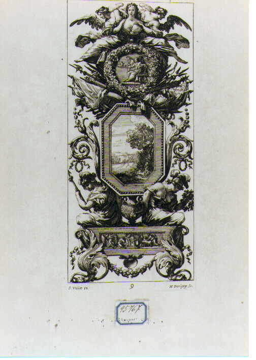 grottesca (stampa) di Vouet Simon, Dorigny Michel (sec. XVII)