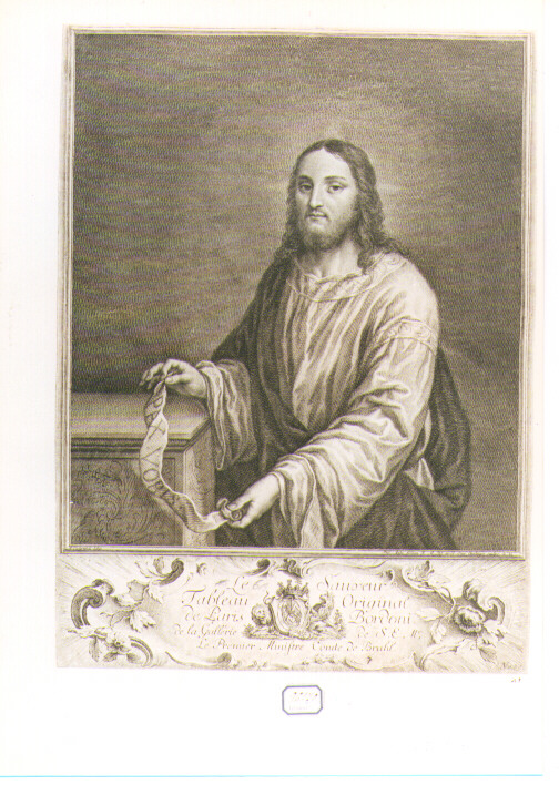 Cristo (stampa) di Bordone Paris, Kilian Philipp Andreas, Oesterreich Matthias (secondo quarto sec. XVIII)