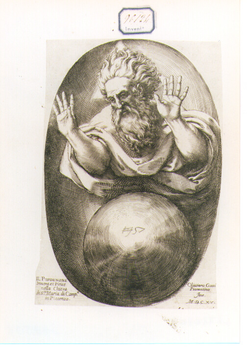 creazione della terra (stampa) di De Sacchis Antonio detto Pordenone, Gatti Oliviero (sec. XVII)