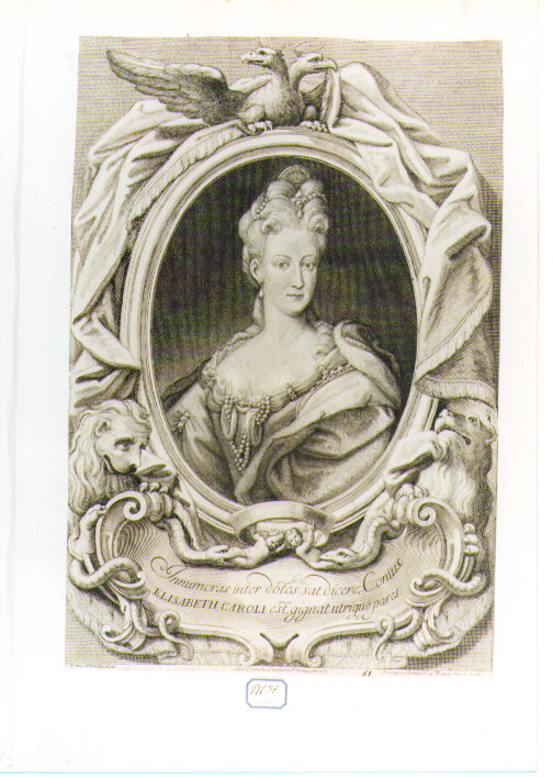 ritratto di donna (stampa) di Gilardi Pietro, Farjat Benoit, Fontana Stefano (secc. XVII/ XVIII)
